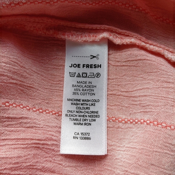 Joe Fresh Coral Button-Up Shirt - Picture 5 of 5